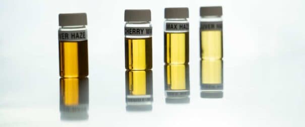 terpenes in labeled bottles