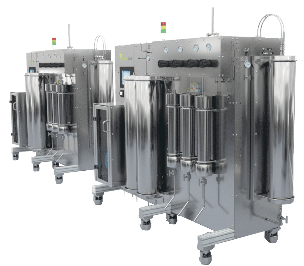 angled view of extractors