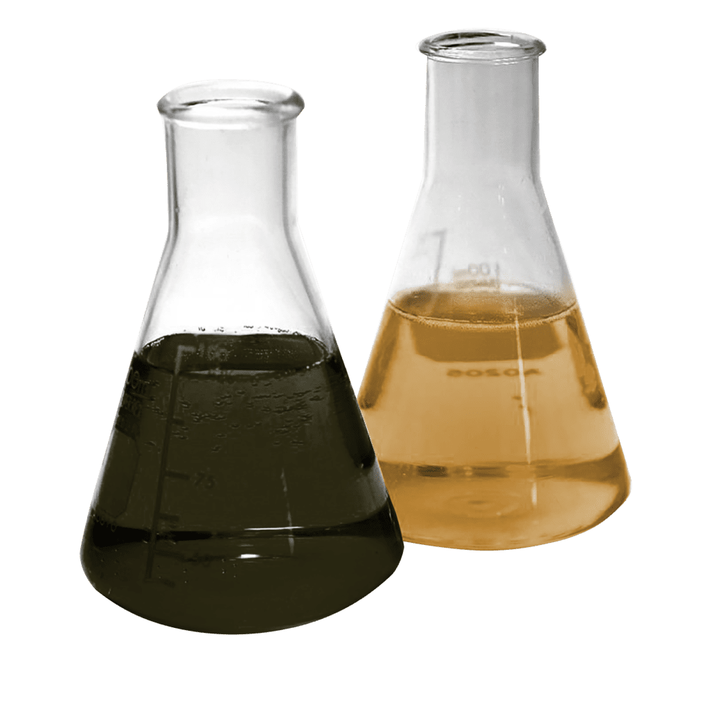 unfiltered to filtered oil