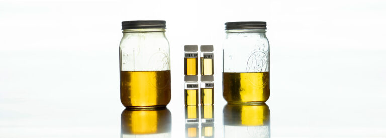 terpenes reflected on table