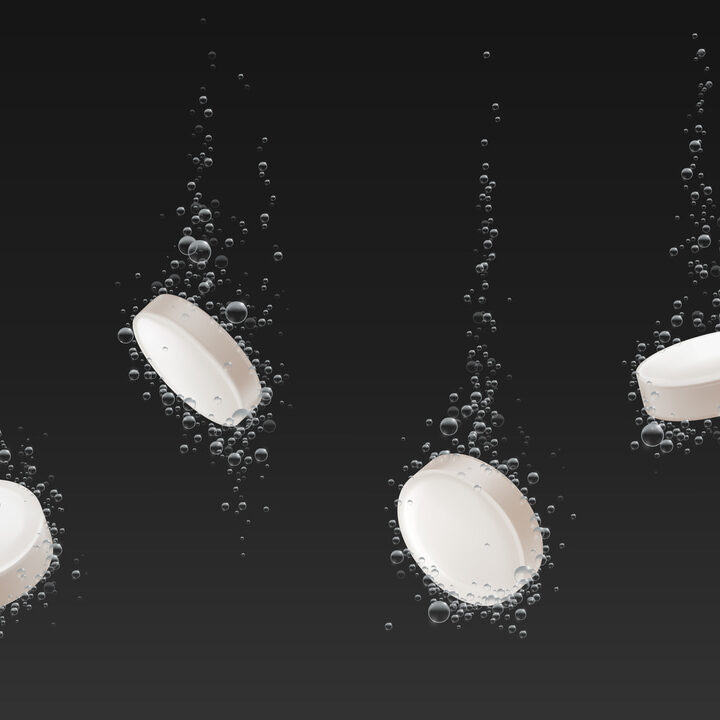 tablets effervescent bubbles