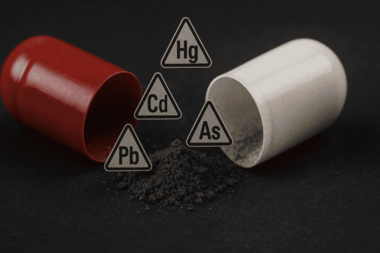 contaminated supplement capsule toxic metals